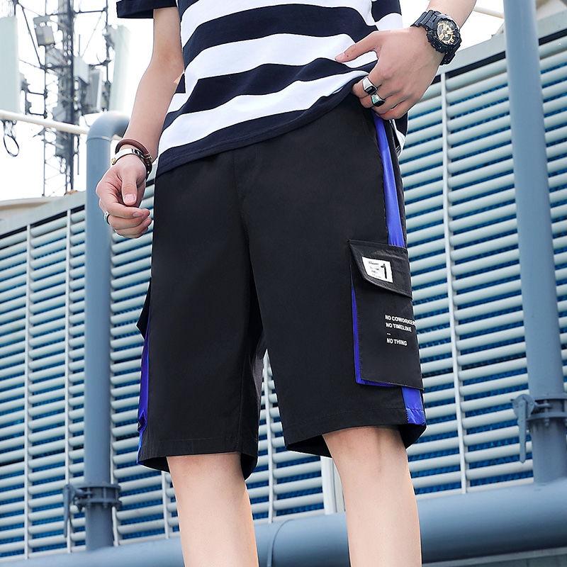 Шорты, мужские летние универсальные брюки с пятью точками на шнурке, свободные прямые комбинезоны, молодежные шорты