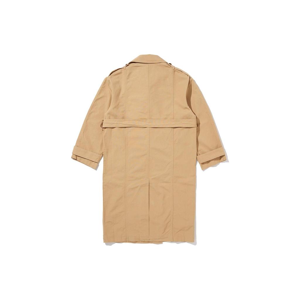 Женское двубортное тренч-пальто средней длины однотонного цвета Levis FW22 Пальто Хаки A3244-0001