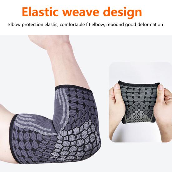 1 шт. Налокотник Вязаный Компрессионный Дышащий Амортизирующий Высокоэластичный Защита Локтя Тонкий