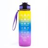 Бутылки для воды 1000 мл, герметичные, с отметками времени для питья и соломинкой, мотивационная бутылка для питья, спортивная бутылка для воды для фитнеса, тренажерного зала, улицы