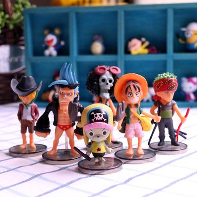 One Piece Луффи, Зоро, Чоппер Аниме Экшн-фигурки - Милые Мультяшные Украшения для Торта