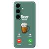 For Samsung Galaxy S25+ Case Beer Pattern Printing Straight Edge TPU Phone Back Cover