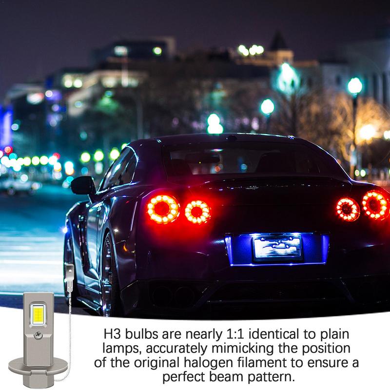 2 шт. H3 светодиодные противотуманные фары 6000K сверхяркие светодиодные лампы для автомобилей противотуманные фары замена лампы H3