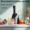 2025 Новая бытовая машина для мороженого для приготовления мороженого, молочного коктейля, сорбета, смузи и т. д. Маленький размер, серебристо-черный, детские подарки