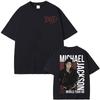 Майкл Джексон Король Поп-музыки Bad World Tour Футболка Унисекс Женская Винтажная 90-е Хип-хоп Уличная одежда Y2K Футболки Высококачественный Хлопок Топ