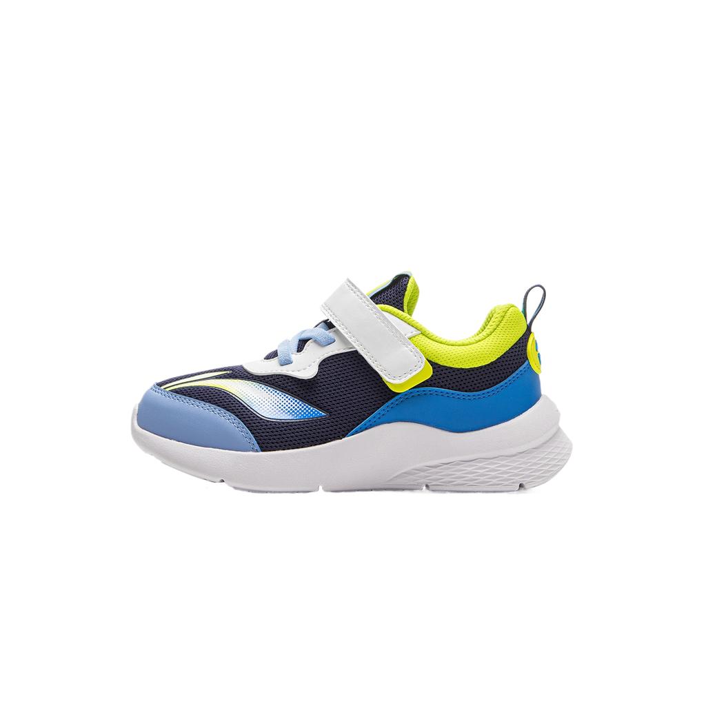 Li Ning Kids Comfortable Versatile Fashionable Trendy Low-Top Running Shoes Kids Sneaker Deep-Navy Deep-Bright-Blue Quiet-Blue YKNT148-7
