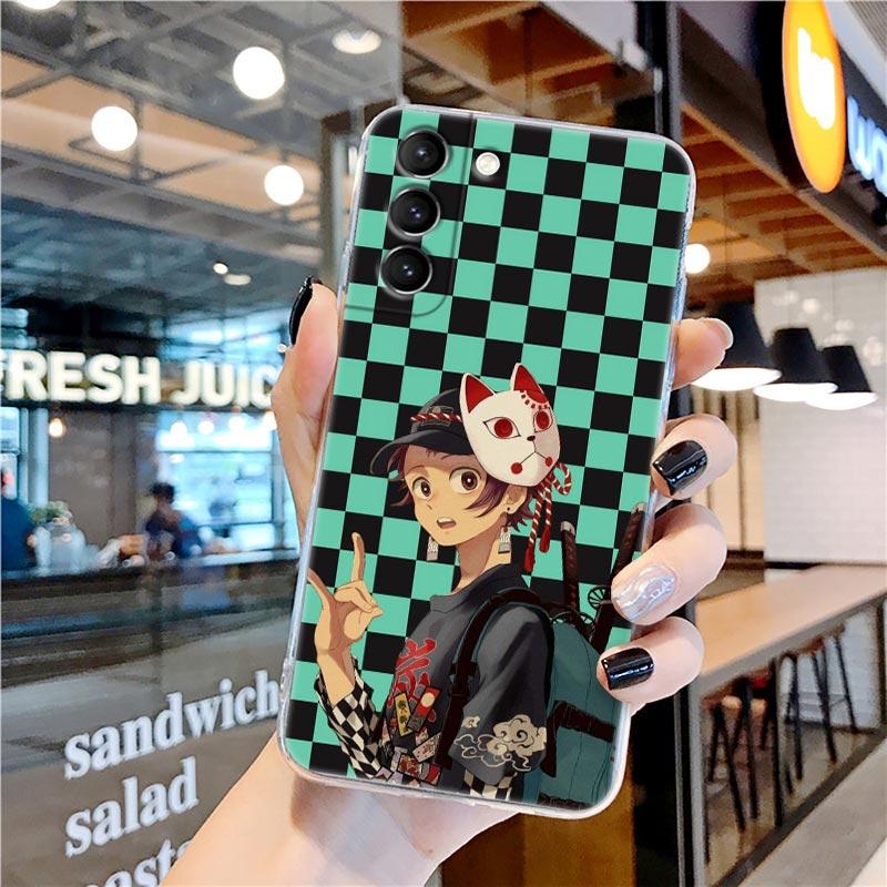 Прозрачный чехол Kamado Nezuko Kimetsu No Yaiba Demon Slayer для Samsung Galaxy S22 S21 S20 FE S 22 Ultra S10 E S9 Plus 5G, чехол