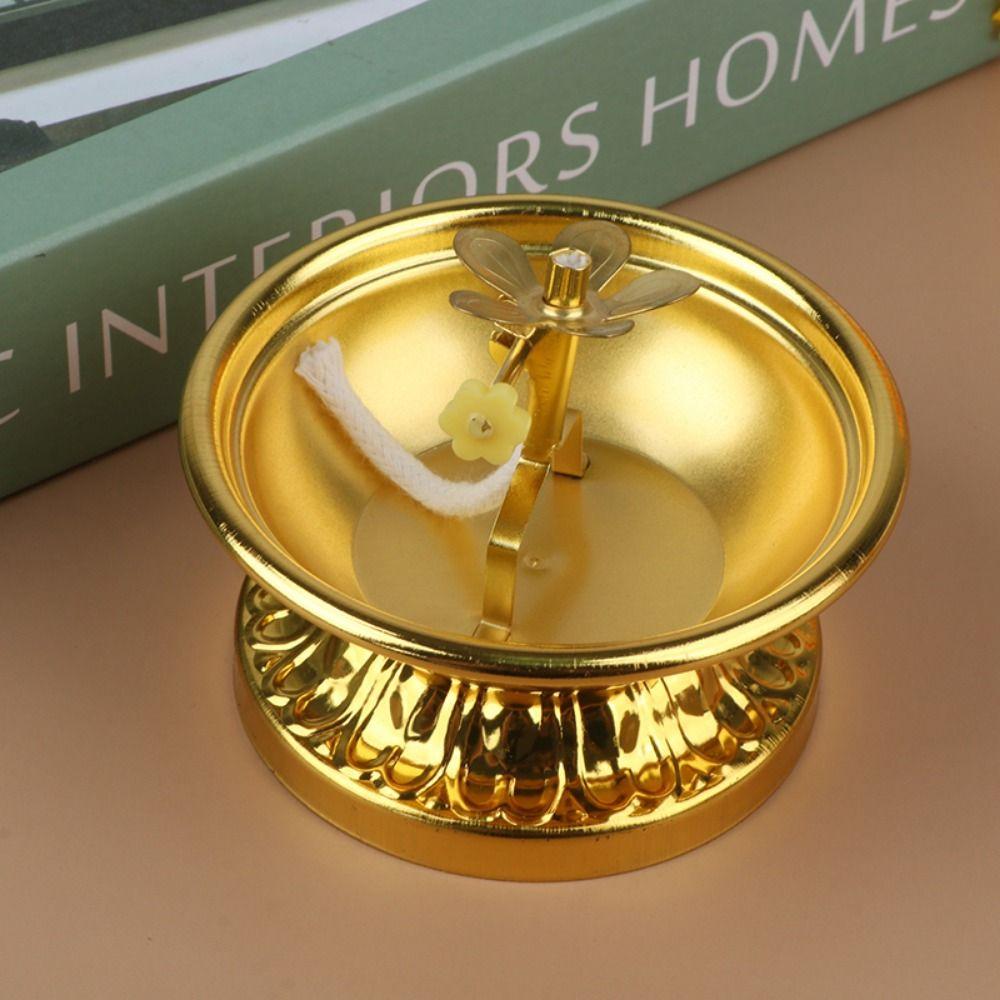 Нескользящий подсвечник для масляной лампы Изысканные украшения для масляной тарелки Винтажная масляная лампа из цинкового сплава Декор для лампы