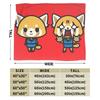 Soft Warm BlanketBoy Girl Travel Aggretsuko Throw Blanket  Flannel Bedspread For Couch Chair Sofa Bed Graphic Sofa Bed Cover