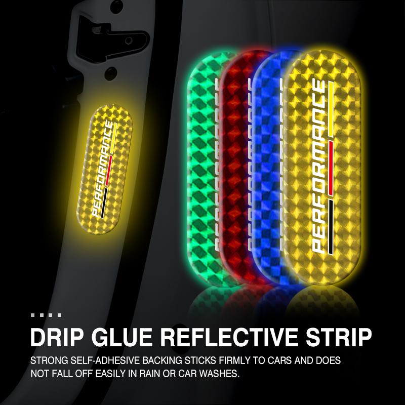 PAS9 Car Rearview Mirror Reflective Sticker Safety Warning Decor Strip For BMW Performance M2 M3 M4 X1 X3 X4 X5 E87 X7 E91 G20