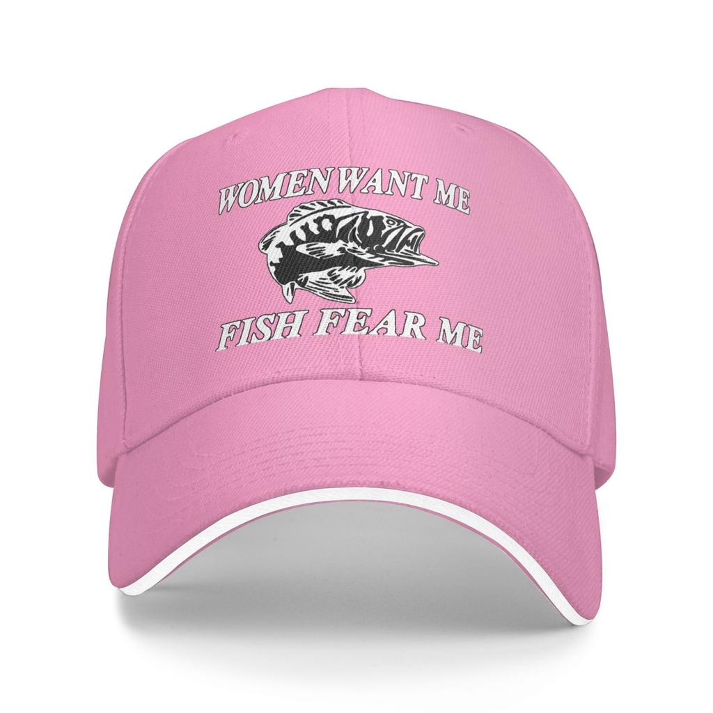 Женская бейсболка Want Me Fish Fear Me Washed, кепка Trucker Hat для взрослых, унисекс, регулируемая, для папы, летняя, дышащая, эластичная
