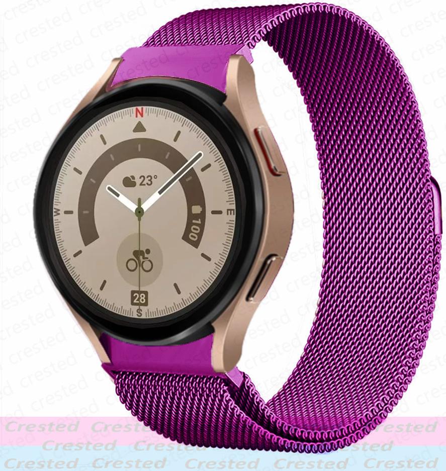 Ремешок 20 мм без зазоров для Samsung Galaxy Watch 7 5 pro/4 Classic 44мм 46 40мм 43мм 47мм Миланский петлевой браслет Ремешок Galaxy Watch 6