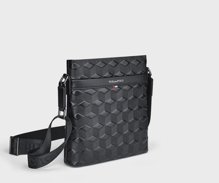 King Paul Men's Lightweight Leather Messenger Bag - 2025 Trendy Commuter Backpack