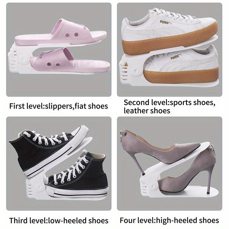 20/40pcs Adjustable Plastic Shoe Rack - Space-Saving Organizer for Hallway, Corridor, Living Room - Shoe Storage Solution |