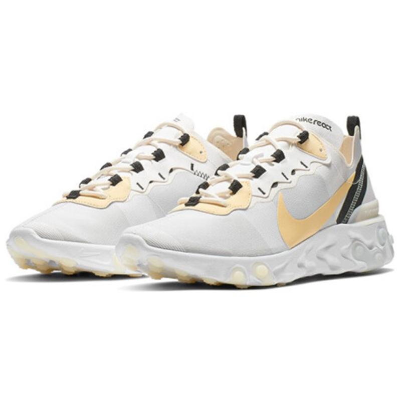 Nike React Element 55 White Pale Vanilla Sneakers BQ6166-101