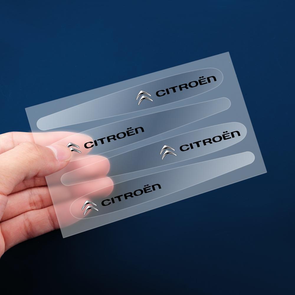 VYTR5 4/8Pcs Car Door Handle Stickers Anti Scratch Protective Decal For Citroen C4 C3-XR C5 Aircross C-quatre Picasso C-Elysee C4L C3L