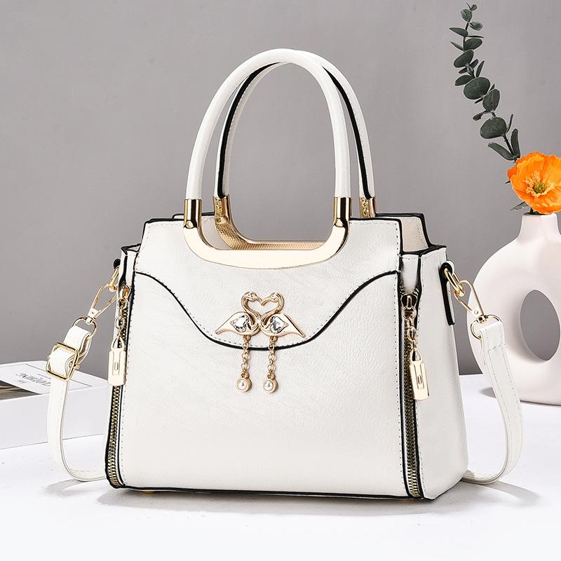 Новая сумка через плечо в стиле ретро, сшитая сумка на молнии, простая, большая вместимость, модная сумка через плечо, чтобы отправить маме