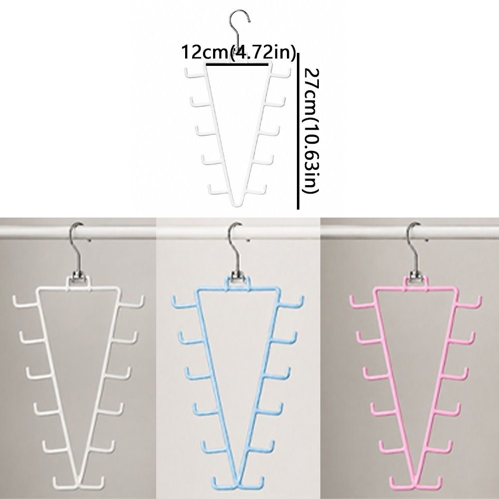 2Pcs 12 Hooks Metal V Shaped Hanger Rotatable Laundry Hanger Hat Storage Rack Scarf Hanging