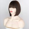XINRAN Straight Black  Bob Wig With Bangs Synthetic Short Synthetic Wigs for Women Heat Resistant Fiber Hair Cosplay Brazilian Wigs