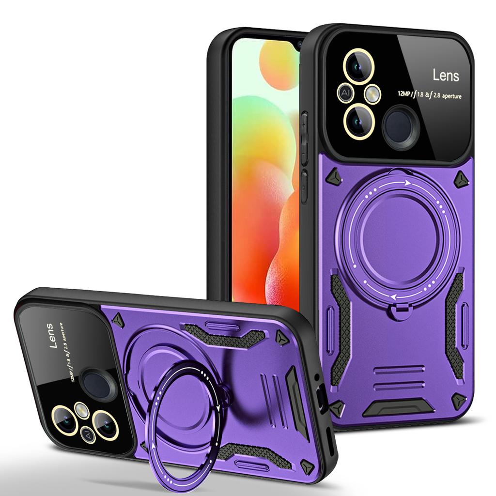 For Xiaomi Redmi 12C Case Shockproof Armor Ring Holder Covers For Redmi 12C 12 C Redmi12C Magsafe Wireless Phone Case