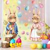 Waterproof Easter Door Stickers Creative Easter Bunny Static Cling Decal  Festive Decorations