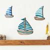 Ocean Theme Sailboat Hanging Sign Hawaiian Style Ocean Sailboat Decor  For Summer Home Room