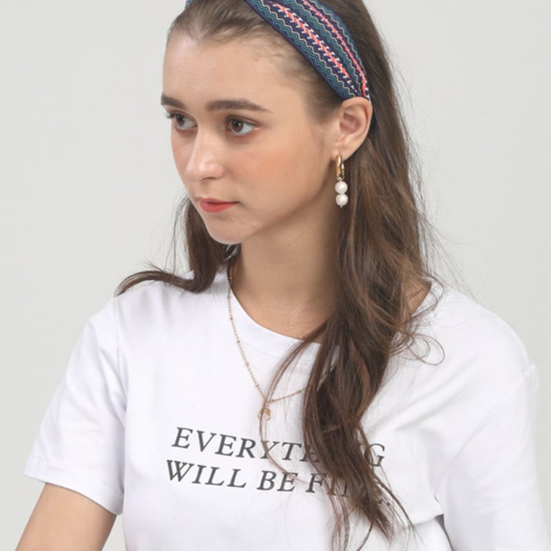 LALA Этническая повязка для волос - РОЗОВО-ГОЛУБАЯ