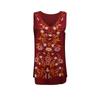 Women's Casual V-neck Ethnic Wind Printed Chiffon Shirt Undershirt Top