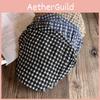 Pattern Checkered Retro Beret Hat For Women Breathable Sunshade Gift Headwear