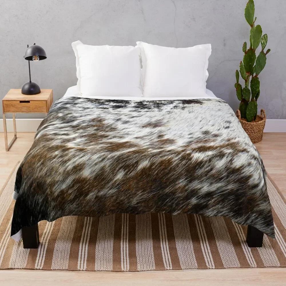 Фланелевое одеяло с принтом коровьей шкуры, Фланелевый плед с принтом коровьего меха, Подарок для детей и взрослых, Мягкое флисовое одеяло для дивана, софы, кровати