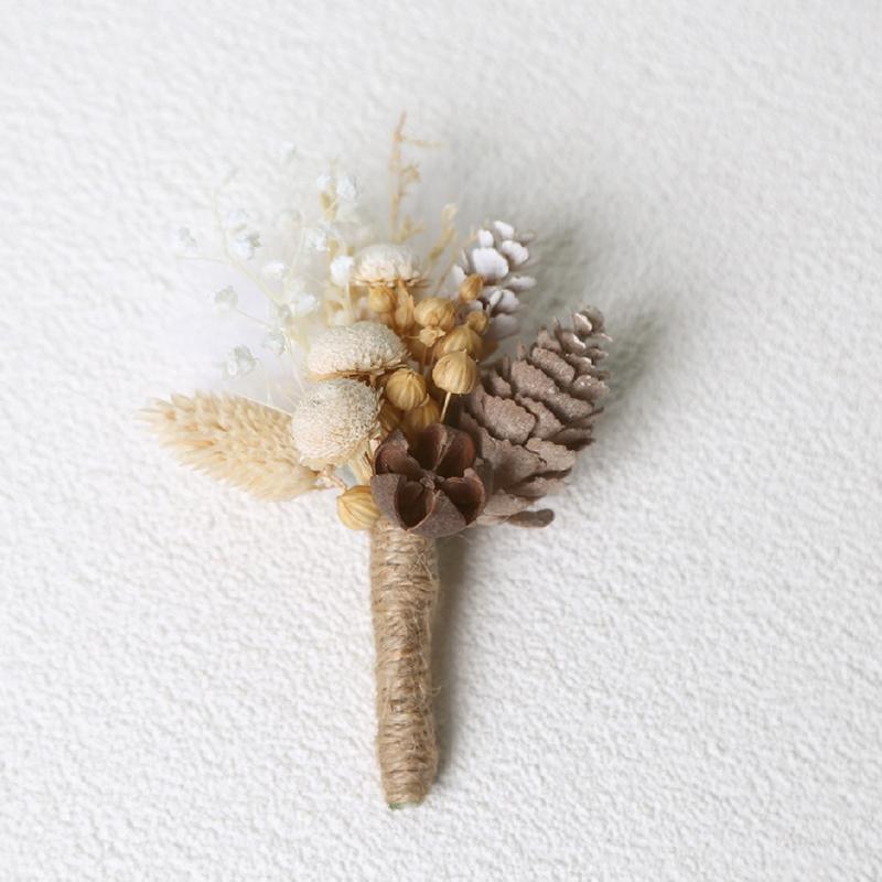 Свадебные принадлежности, сухие настоящие цветы, броши, мужское платье, аксессуары для корсажа, сухой цветок, цветок груди