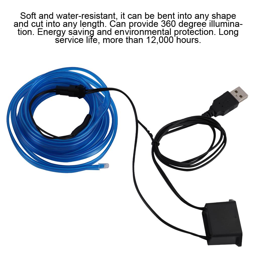 Светодиодная лента Лампа Свет Свечение Плоский край EL Провод Нить Лента Веревка Трубка