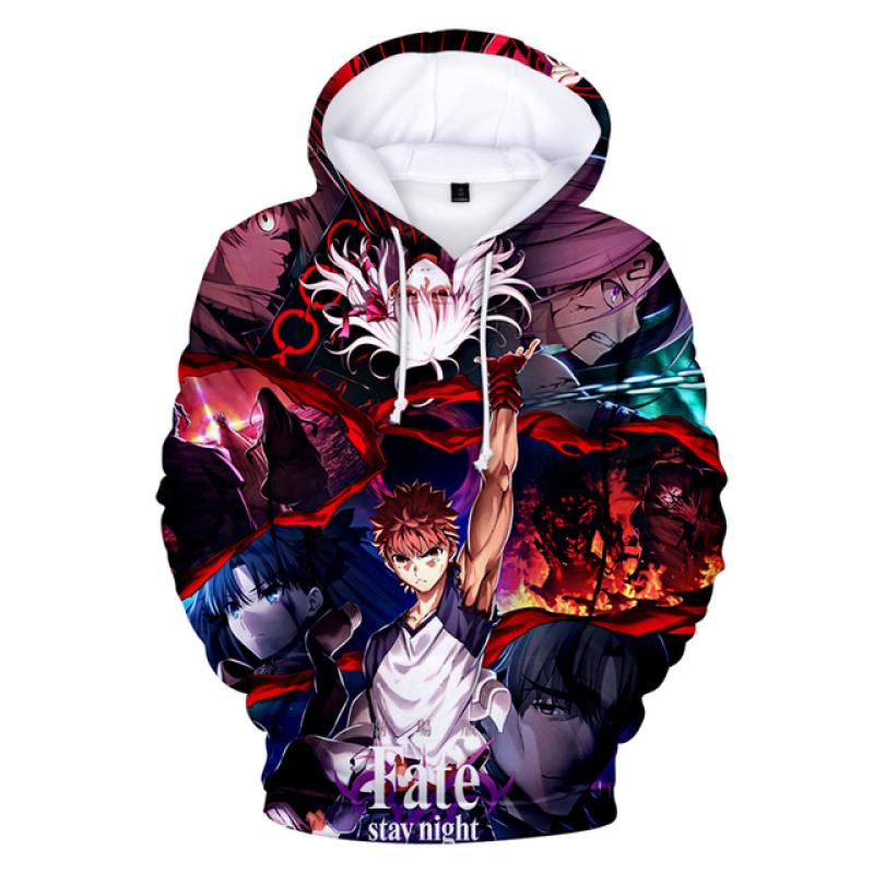 Fate Stay Night 3D Print Hoodies Men Women Casual Fashion Sweatshirt Hoodie Anime Harajuku Streetwear Pullover Hip Hop Tops Coat