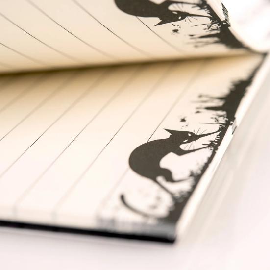 Готический стенографический блокнот для ночи с отрывными листами для темных размышлений, переплет сверху на спирали, стенографический блокнот, переплет в переплете из 50 листов