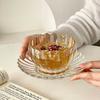 Glass Dessert Bowls Dishes Spoons Set Delicate Fruit Yogurt Bowl Snack Plate Household Flower Tea Bowl Afternoon Tea Utensils