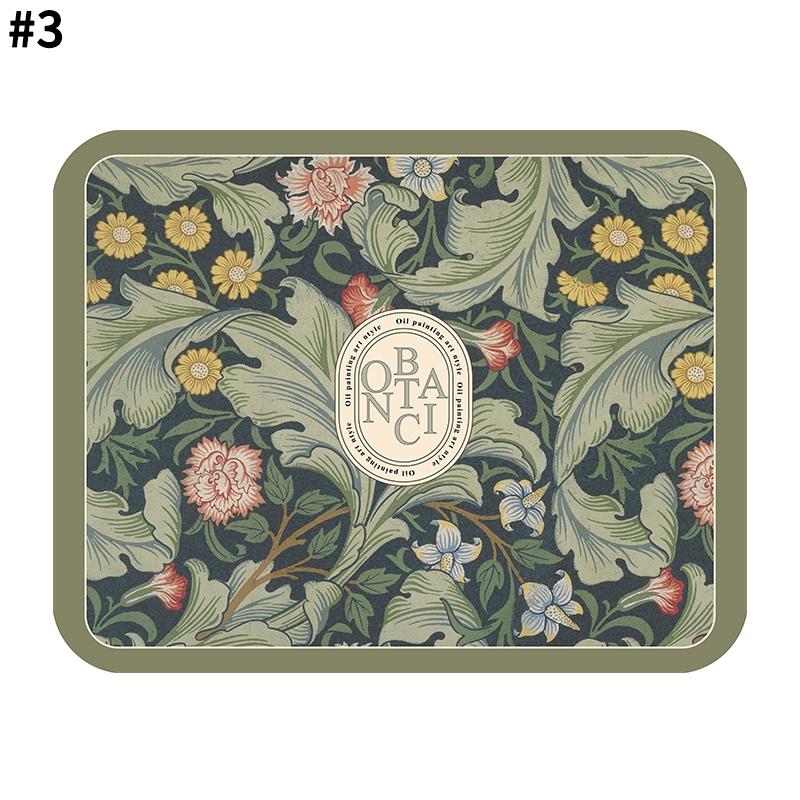 Kitchen Dish Mat Absorbent Dining Table Mats Retro Non-Slip Drain Pad Draining Placemat Coffee Dish Tableware Mat For Home Decor