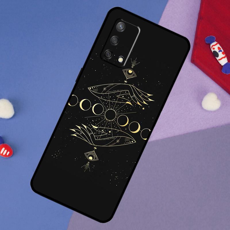 Гадание Луна Звезды Руки Художественный Чехол Для Oppo A17 A60 A40 A80 A16 A76 A96 A98 A58 A78 A18 A38 A57 A74 A54 A94 A15 A5 A6 Pro