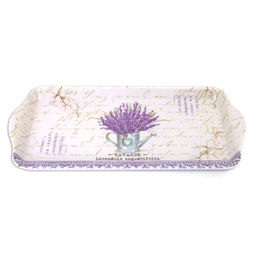 Les Trésors De Lily [R6567] - Melamine Cake Tray 'Lavender' Purple Beige - 30x15 Cm