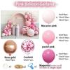 Guirlande De Ballons Rose,arche ballon anniversaire Pour Mariage Filles Bébé Douche Fête d'anniversaire DécorationsDeco Anniversaire