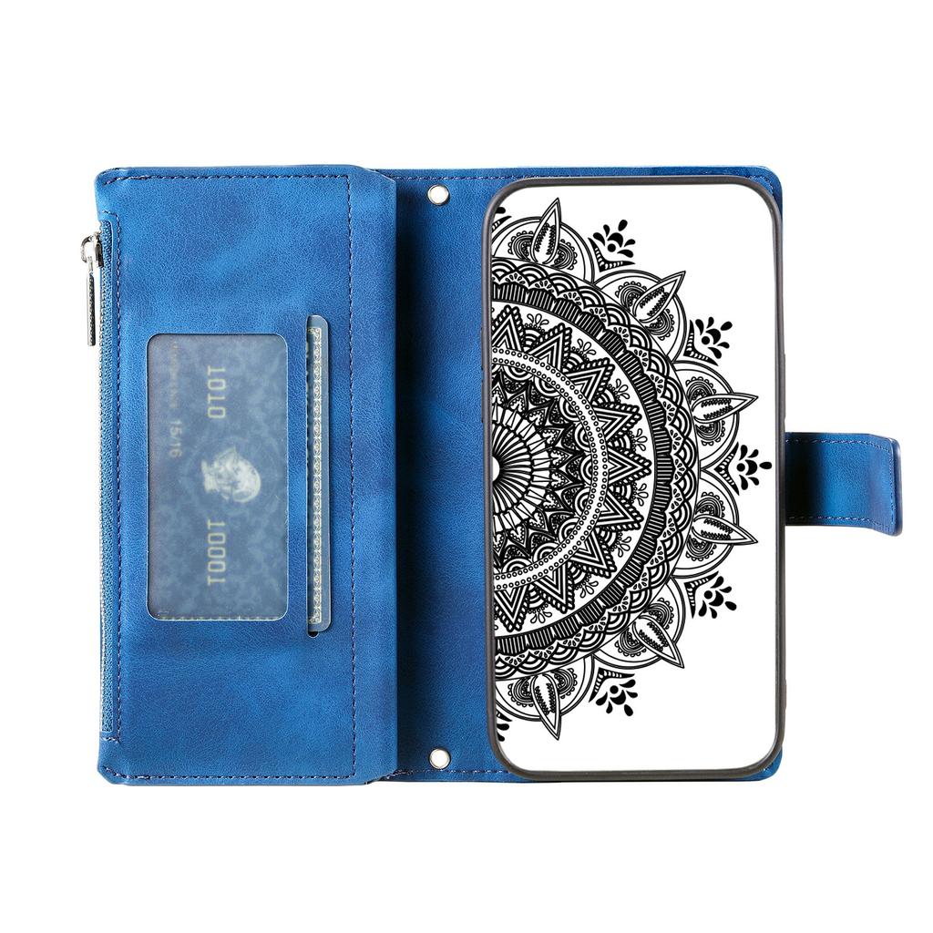 For Google Pixel 9/Pixel 9 Pro PU Leather Case Mandala Flower Pattern Phone Cover Wallet