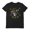 One Piece Live Action (Шапка с черепом) Черная unisex футболка с коротким рукавом Gildan