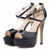 Sexy Ankle Strap Sandals Shoes Peep Toe Women Pumps Extreme High Heels Platform Party Stilettos Shoe