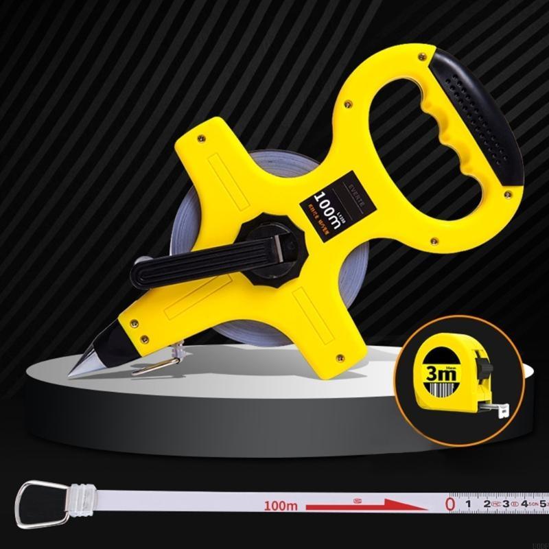 Прочная измерительная лента из АБС-волокна с водонепроницаемым нейлоновым покрытием, портативная ручка, с 3-метровой лентой-наградой, для многоцелевого использования