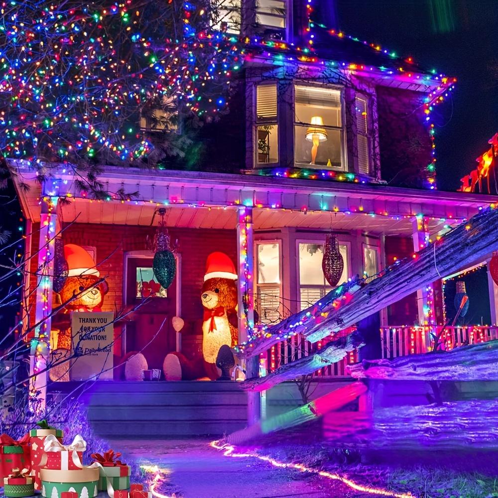 2 комплекта гирлянд на солнечных батареях из 100 светодиодов, водонепроницаемые, энергоэффективные и простые в установке, для украшения сада на рождественскую елку