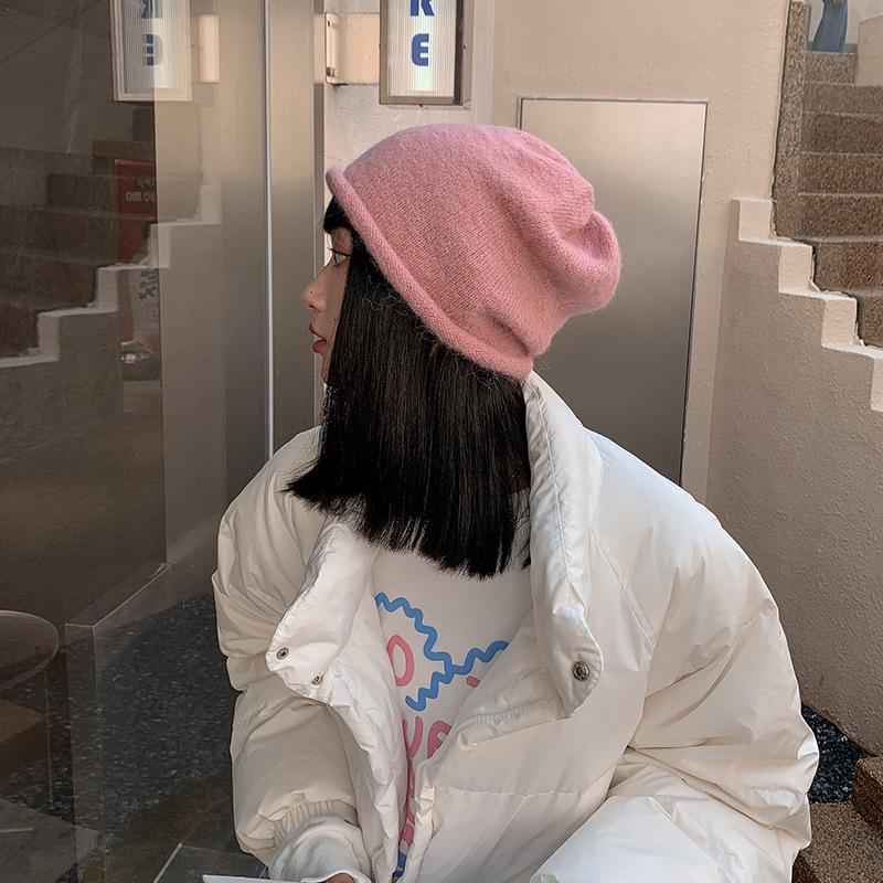 Japanese-Korean Style Warm Knitted Wool Hat for Autumn and Winter - Trendy, All-Match, Fits Large Head Circumference