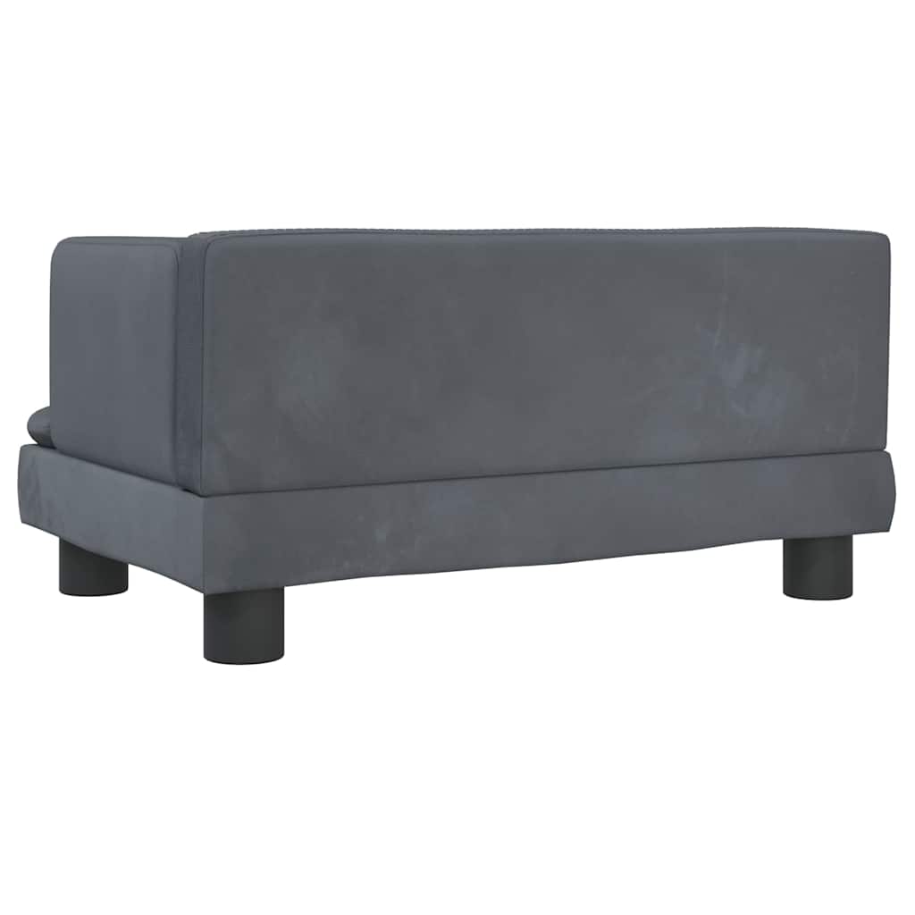 Dog Bed Dark Gray 60x40x30 cm Velvet