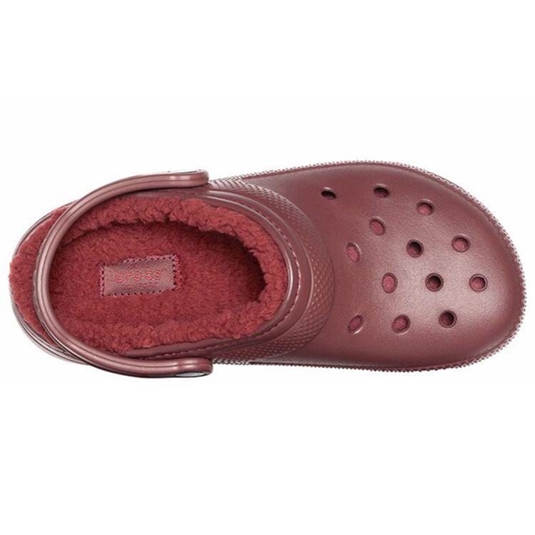 Crocs Классические клоги Eva Классические теплые хлопковые перфорированные клоги Клоги унисекс Бордовый 203591-60U