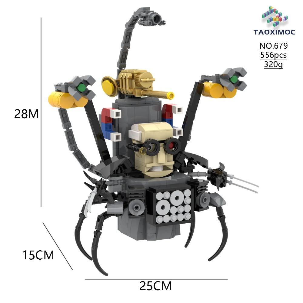 Skibidi Toilet Building Block Horror Game Speakerman Bosses Camara Titan TV Man Cartoon Doll Model Kids Halloween Birthday Gift