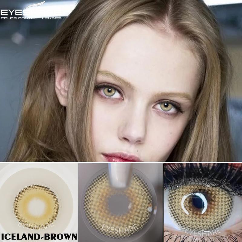 Цветные контактные линзы для глаз, 2 шт., натуральные цветные линзы, синие, розовые, красивые контактные линзы для глаз, ежегодные косметические цветные линзы