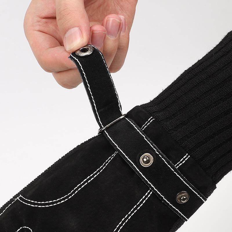 Мотоциклетные перчатки, теплые ветрозащитные перчатки для верховой езды, зимние перчатки, мужские перчатки из искусственной кожи, корейские варежки